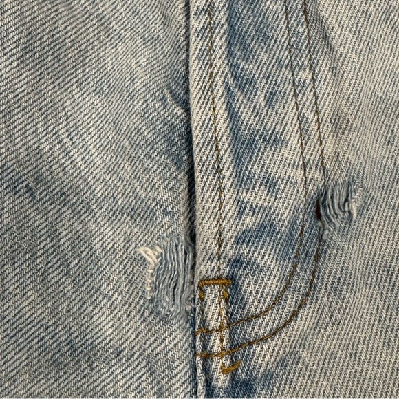 Pacific Sunwear DAD JEANS Button Fly High Rise Light Wash Distressed Sz 22 - Picture 11 of 13